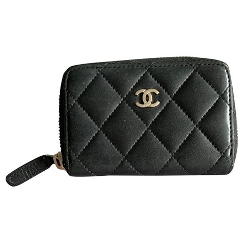 chanel geldbeutel schwarz|Chanel Portemonnaies / Geldbeutel in Schwarz .